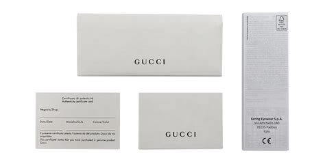 certificado de autenticidad lentes gucci|Gucci Tag .